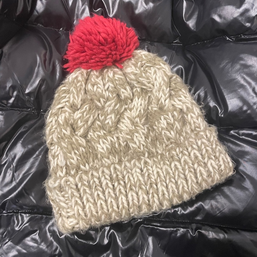 Winter Hat with pink Pom Pom